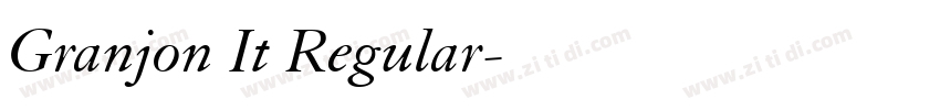 Granjon It Regular字体转换